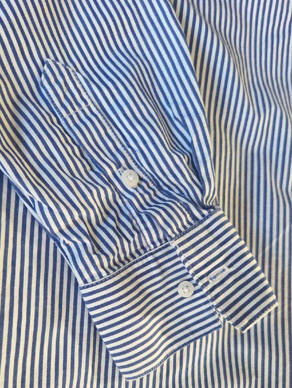 {Old Navy} Cotton Blue and White Striped Shirt Dress Size Small - Picture 11 of 11